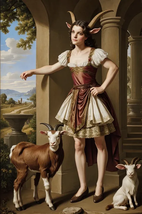 A satyr that is half goat and half rabbit and dresses ostentatiously