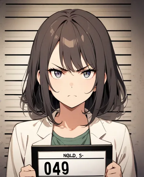 Suit, girl, serious, mugshot