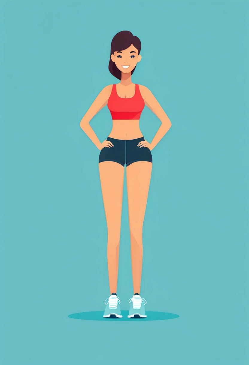 Fitness character illustration flat design