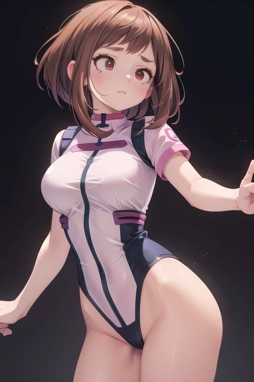 Ochako uraraka ropa random, ((Pecho muy grandes)) Surrealism, 8k, super detail, anatomically correct, accurate, UHD, masterpiece, textured skin, super detail, high details, high quality, best quality, highres