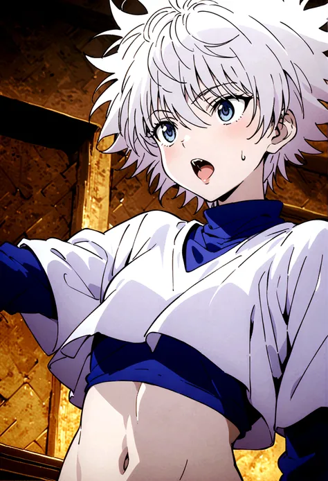 killua ahegao crop top