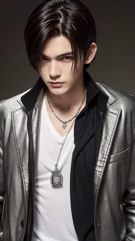 Ren is very handsome, He has short black hair, spiked, and dark brown eyes. He is very tall and appears lanky, although with a muscular chest. Always carry a silver padlock, around your neck.