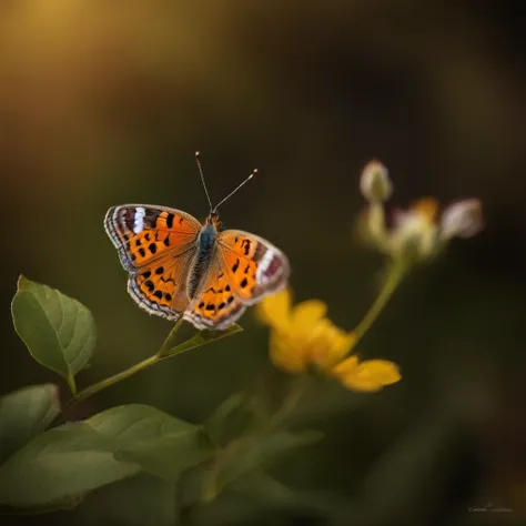 A simple very small butterfly with good background 