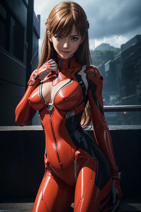 Evangelion,Asuka Langley,blue eyes,Plug Suit,Bodysuits,Interface Headset,赤いBodysuits,Ultra HD,super high quality,masterpiece,Digital SLR,Photorealistic,Detailed details,Vivid details,Depicted in detail,A detailed face,Detailed details,Super Detail,Realisti...