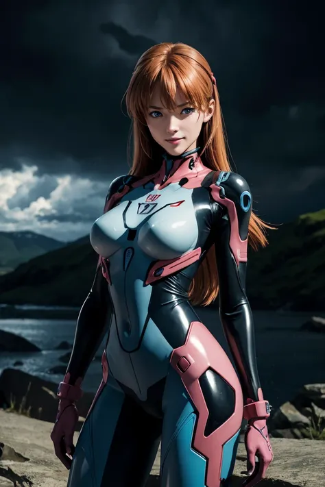 Evangelion,Asuka Langley,blue eyes,Plug Suit,Bodysuits,Interface Headset,赤いBodysuits,Ultra HD,super high quality,masterpiece,Digital SLR,Photorealistic,Detailed details,Vivid details,Depicted in detail,A detailed face,Detailed details,Super Detail,Realisti...