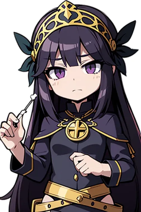 Etrian odyssey character, flat shading, cleric