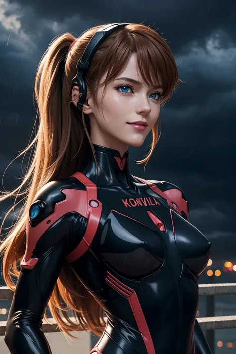 Evangelion,Asuka Langley,blue eyes,Plug Suit,Bodysuits,Interface Headset,赤いBodysuits,Ultra HD,super high quality,masterpiece,Digital SLR,Photorealistic,Detailed details,Vivid details,Depicted in detail,A detailed face,Detailed details,Super Detail,Realisti...