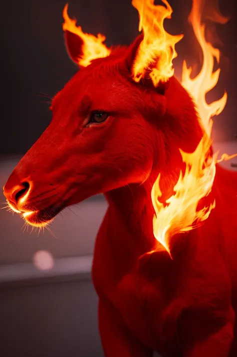 red animal flame