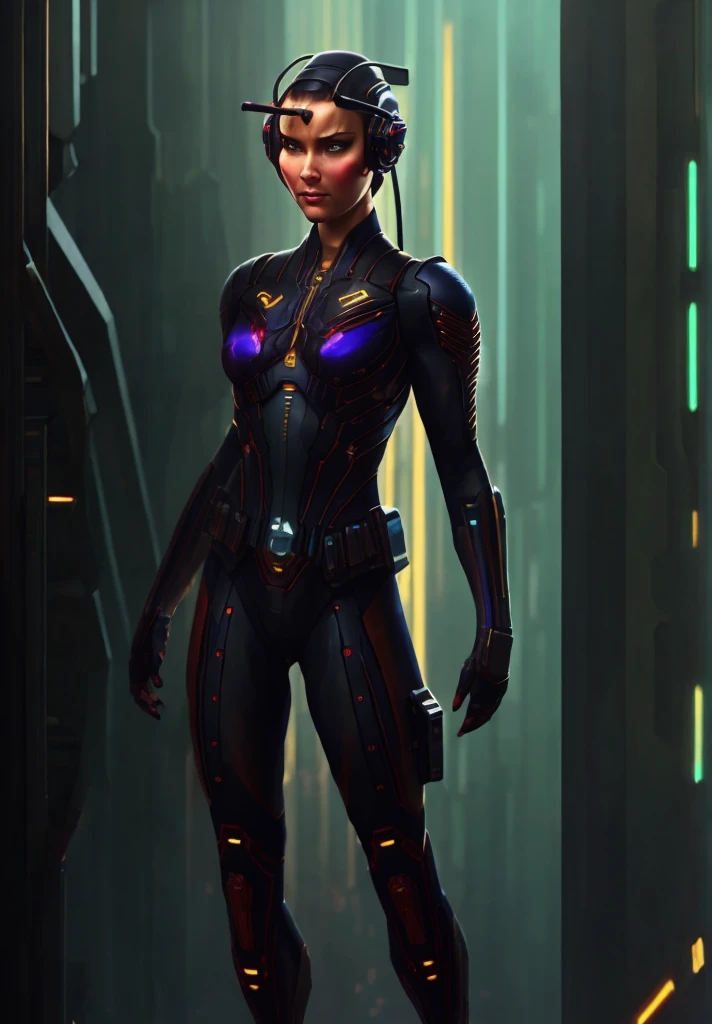 midbody photo of the most beautiful artwork in the world featuring [gorgeous asian female humanoid|cyborg:0.3], spaceship locati...