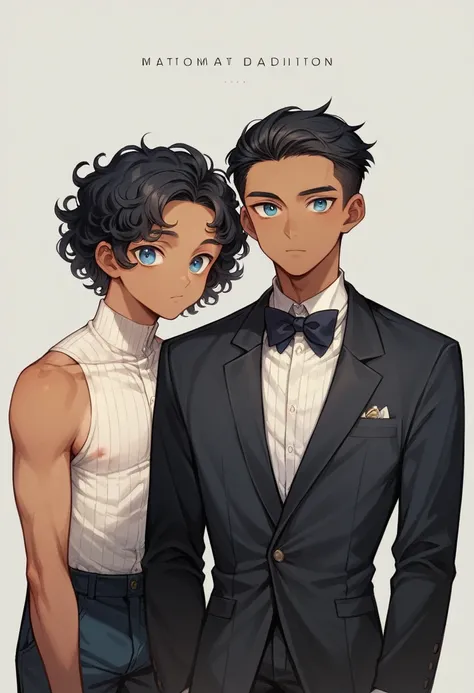 (( straight face picture )) ((best quality)), (Masterpiece)), (details), ( Beautiful colors ) ( ornamentation ) doctor, young man , Tanned skin , black hair ,blue eyes ,Shoulder-length hair ,Slightly curly hair , open forehead , wearing a black suit ,