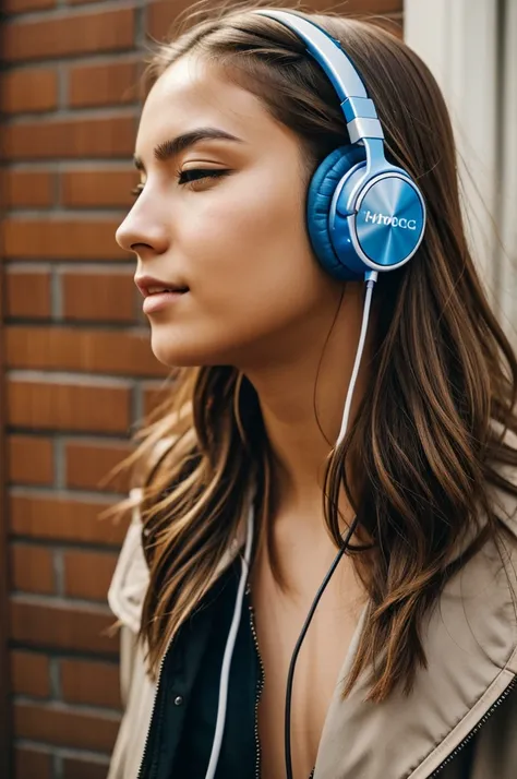 person wearing headphones listening to music