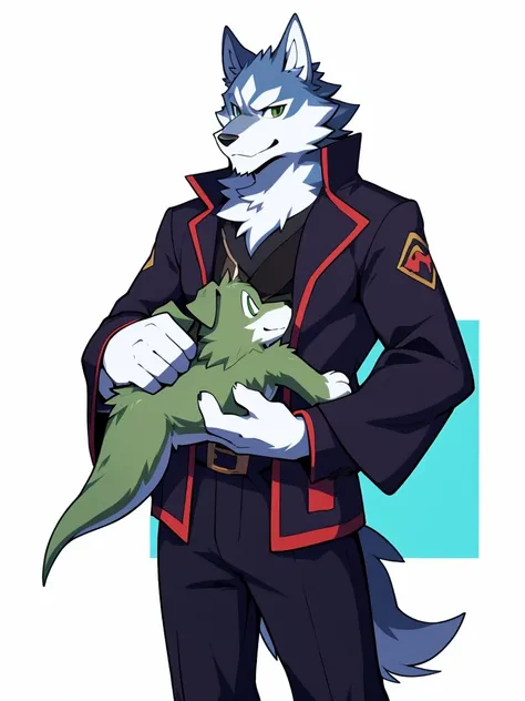 shiro, brand new animals, studio trigger, shiro ogami, straightforward, dog, กลุ่มdog, mammal, wolf, abdomen, anthropology, blac...