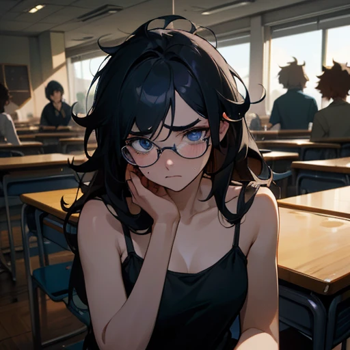  (Best Quality: 1.0), (Ultra High Resolution: 1.0), (Masterpiece), Detailed Face, Group of People, Boys, (Scared Expressions on Their Faces), Classrooms Are People, (Background in Classroom), Bloodstains, volumetric lighting, ambient lighting, highres, mas...