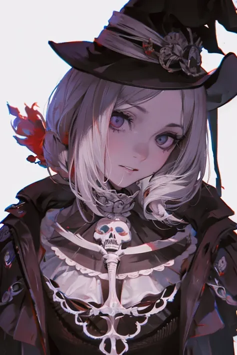 The Centered Portrait Of Cannibalism Skeleton Woman From Bloodborne.