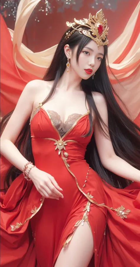 best quality, tmasterpiece,Ultra-high resolution,Clear face,（Reality：1.4），ferpect lighting，(upper body shot), (photorealistic:1.50), anime wallpaper, Guviz style artwork, cover-up fantasy up to magic , by Yang J, Guviz, beautiful artwork illustration, beau...