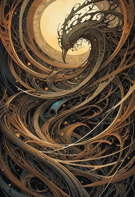 Aaron Horkey&#39;s painting depicts，Mysterious Landscape Photography,Luminous oil painting style，IncRedible futuristic images appear on the Miracle Stone，Mystery Book Cover Art, There is a lot of suspense, Dark, atmosphere, Dark "Imagine a vast desolate sp...