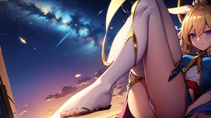 soraka, league of legends, monte targon, looking at stars