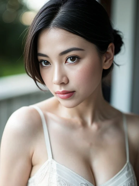 1 female, amazingly beautiful, strong abdominal muscles, Moist black hair，extremely short hair，super detailed face, lip details, detailed eye, double eyelid，highest quality，masterpiece，shiny skin，solar flare，Award-winning photo,healthy body, with dynamism,...