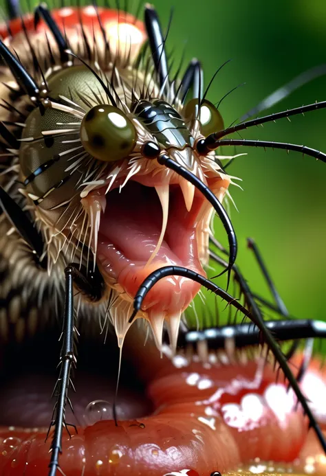 mosquito, 8k , hyper detailed, biting people, funny, cartoonish,