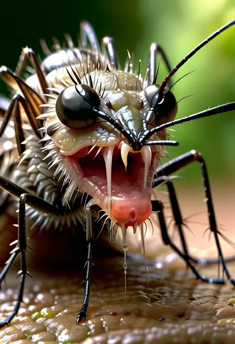 mosquito, 8k , hyper detailed, biting people, funny, cartoonish,