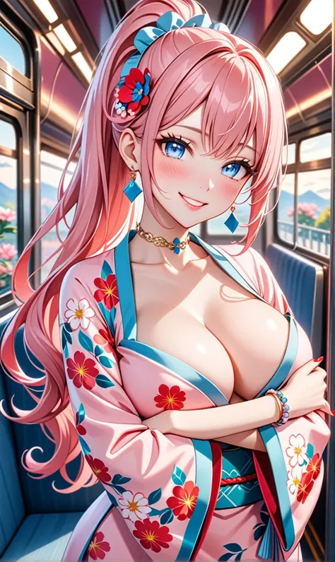 ultra-detailed, ((one girl)), (pale skin:1.3), in pastel colors gyaru, (heavy makeup), hyper detailed, absurdres, 8K, Beautiful Face, (Laugh shyly), ((teasing smile:1.8)), ((Wink:1.7)), (Laugh with your mouth wide open),((Tilt your head:1.6)), View your vi...