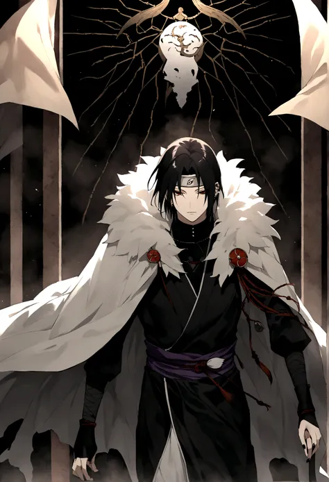 Enter the mysterious world of Uchiha Itachi, A mysterious and complex character. Wearing an iconic cape, Darkness seems to hang over him., It hints at the shadows of his past and the weight of his sacrifices.. His piercing gaze speaks of deep wisdom and sa...