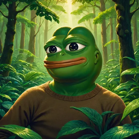 a father and son pepe the frog, highly detailed, 3d render, digital illustration, vibrant colors, dynamic lighting, photorealist...