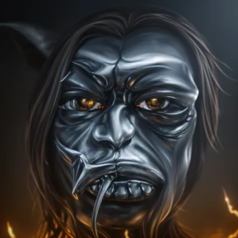 demon face portrait