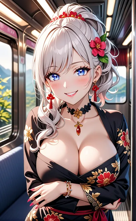 ultra-detailed, ((one girl)), (pale skin:1.3), in pastel colors gyaru, ((blue eyes)), (heavy makeup), hyper detailed, absurdres, 8K, Beautiful Face, (Laugh shyly), ((teasing smile:1.8)), ((Wink:1.7)), (Laugh with your mouth wide open),((Tilt your head:1.7)...