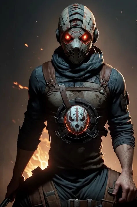 I want a profile picture for a twitch channel about the game dead by daylight,and I want you to be a survivor of this game in the photo, but he looks like me