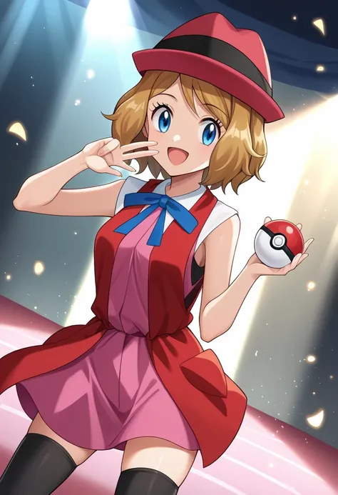 score_9, score_8_up, score_7_up, source_anime, rating_safe, break serena \(pokemon\), 1girl, blue eyes, eyelashes, short hair, b...