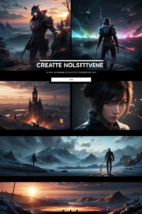 Create a YouTube channel banner cover with a montage of various popular games