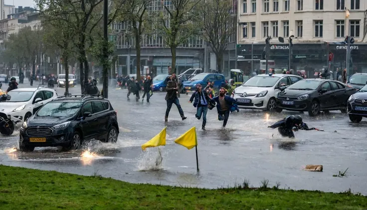 Brussels: a violent storm causes chaos and panic in the city!