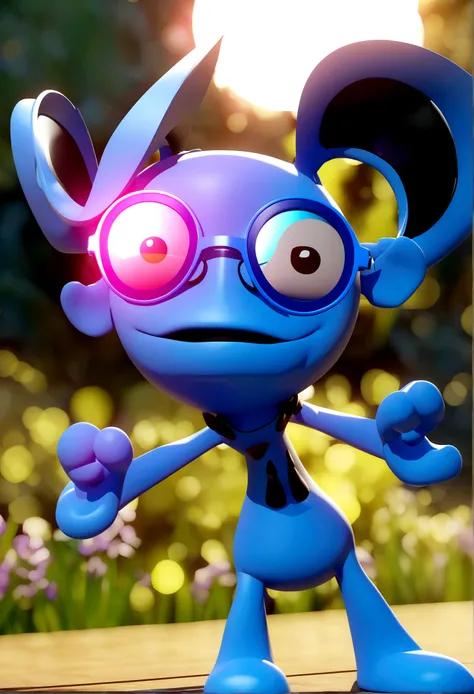 Cartoon character of a man in sunglasses and blue shirt, animation character, stylized character, animation style rendering, 3d stylized, Arnold Maya rendering, Stylized 3D rendering, toon render screenshot, 3d character, 3d character, Stylized 3D renderin...