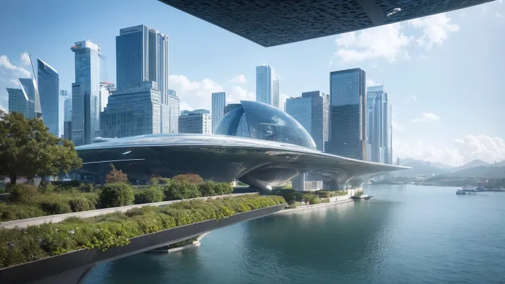 (Best quality,4K,8K,A high resolution,Masterpiece:1.2),Ultra-detailed,(Realistic,Photorealistic,photo-realistic:1.37),Futuristic floating city,Futuristic technology,Huge urban high-tech tablet platform,Airship,Floating in the sky,Futuristic city,Small airs...