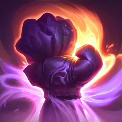 icons, I want a ghostly fist with shadowy mists coming out of it
