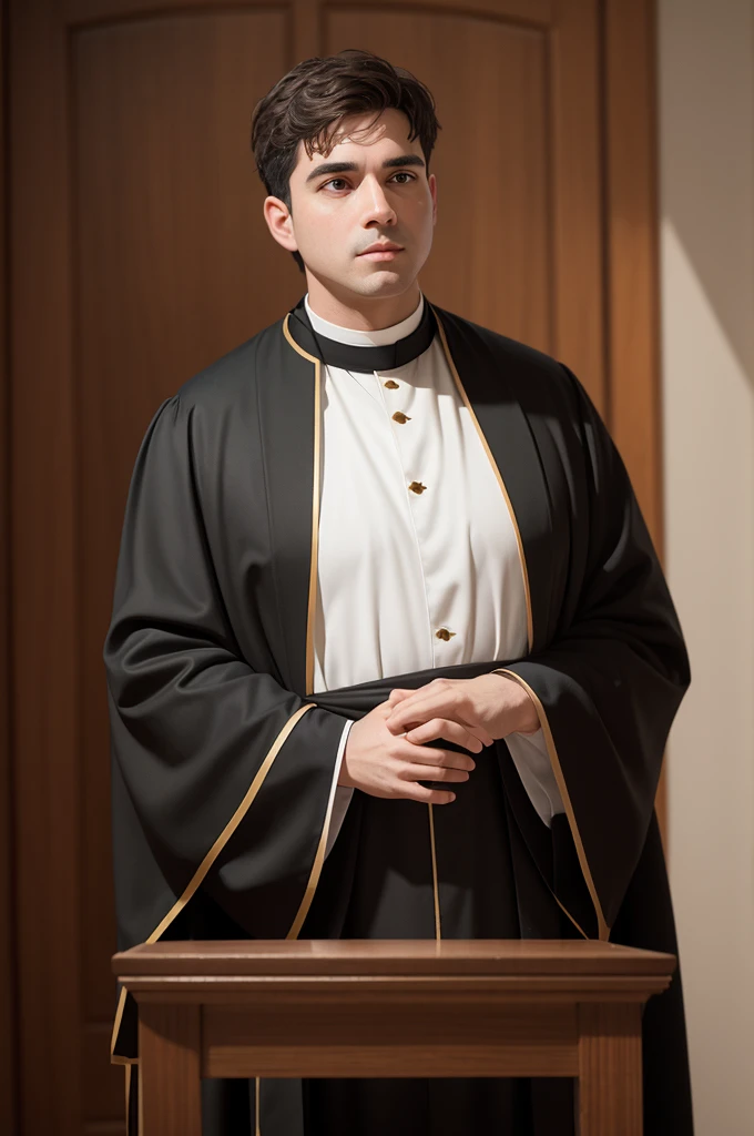 create an image of a theologian named Saint Thomas Aquinas image reality and in 8K

