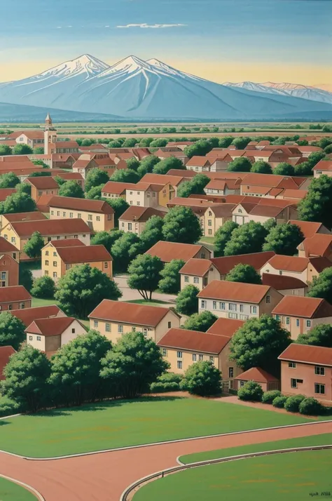 1980 Painting of a town