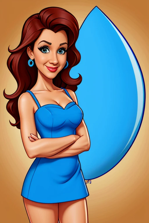 cartoon of a woman with a big nose and a blue dress, caricature style, cartoon artstyle, cartoon digital art, in cartoon style, caricature!!!, cartoon digital painting, cartoon art, digital art cartoon, in style of digital illustration, caricature illustra...