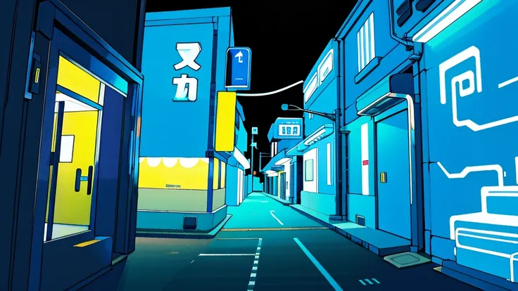 Blue Neon Street