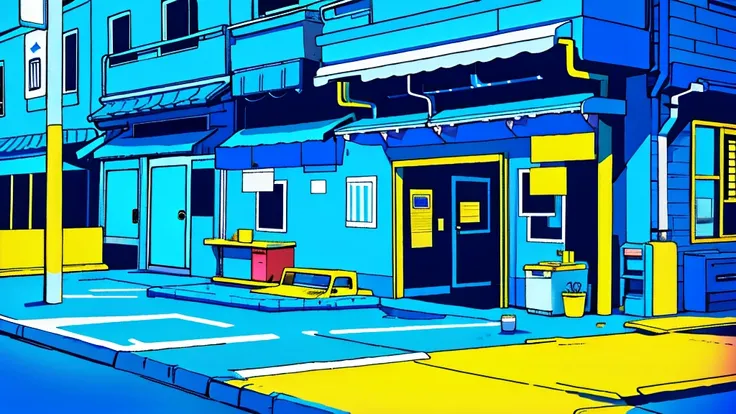 Blue Neon Street