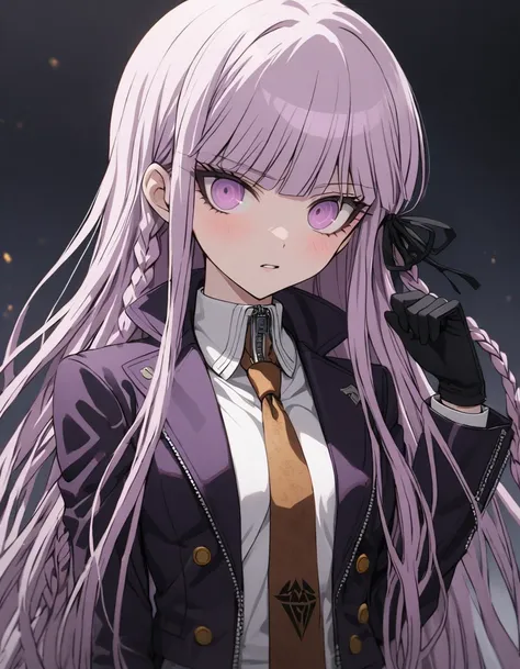 masterpiece,high resolution,8k,detailed anatomy (17-year-old girl,danganronpa,kyouko kirigiri,kyouko kirigiri,purple hair,long h...