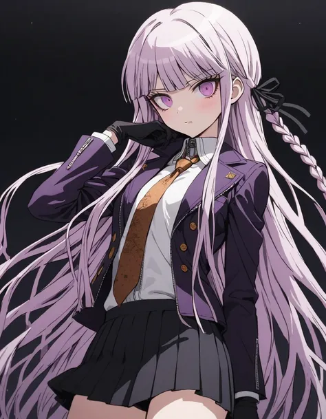 masterpiece,high resolution,8k,detailed anatomy (17-year-old girl,danganronpa,kyouko kirigiri,kyouko kirigiri,purple hair,long h...