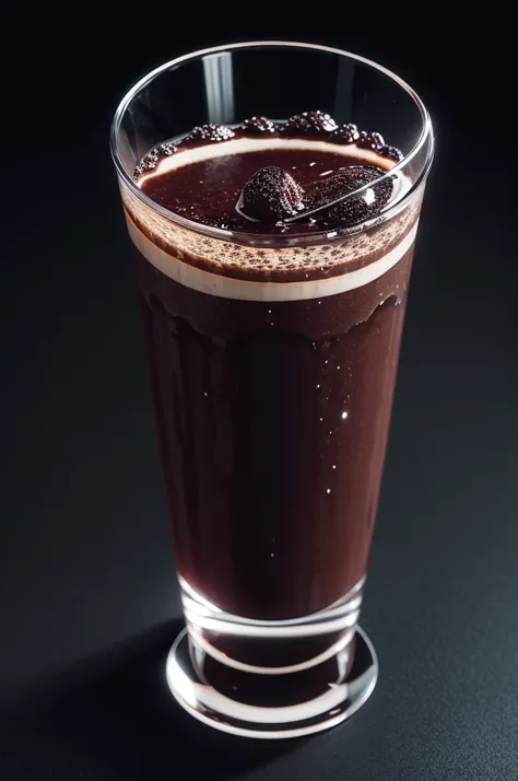 Açaí cup with black background
