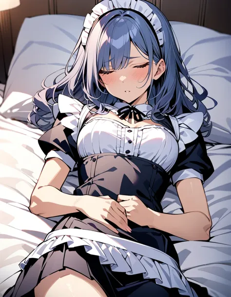 (highest quality), (masterpiece), highly detailed, highly detailed face, mature woman, nakano ichika is asleep in bed wearing a ...