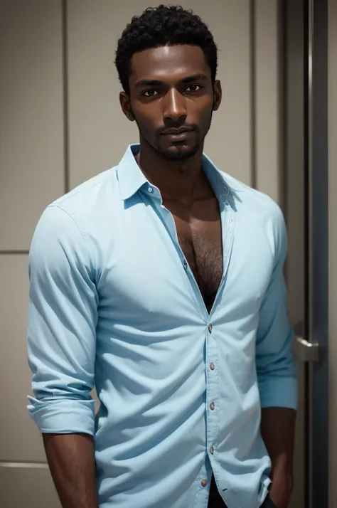 ((high qualiy)) Tall dark-skinned man, approximately 30 years old 