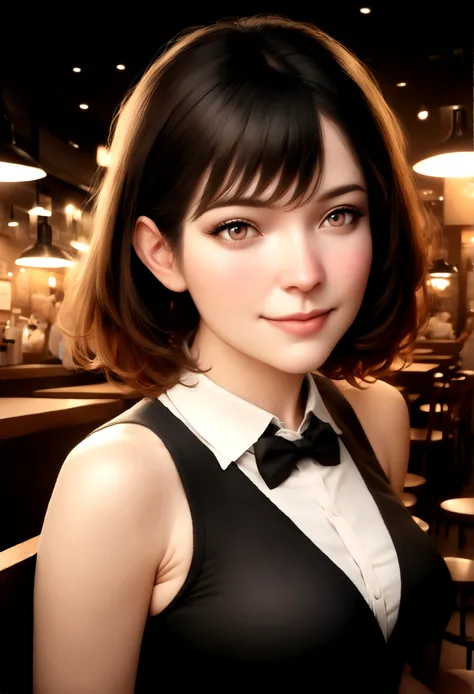 (8k, RAW photo, best quality, masterpiece:1.2), (realistic, photo-realistic:1.37), ultra-detailed,
1 girl,cute, solo,beautiful detailed sky,detailed cafe,night,sitting,dating,(nose blush),(smile:1.1),(closed mouth),large breasts, seductive smile, large apa...