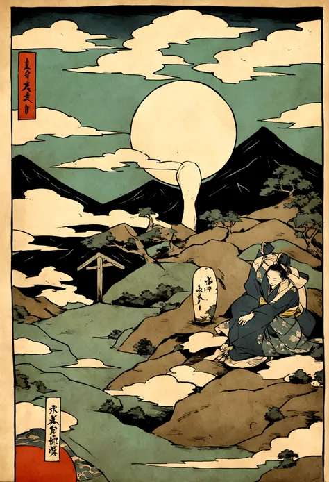 Highest quality,ukiyo-e,ukiyoe,tumulus,Grave,古代のGrave