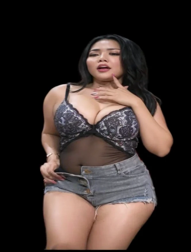 " 2woman, 35 Years Old, Indonesian , Lesbian Scene, Tank Top, big , full body, Curvy body, sharing Passionate hug and eating pussy