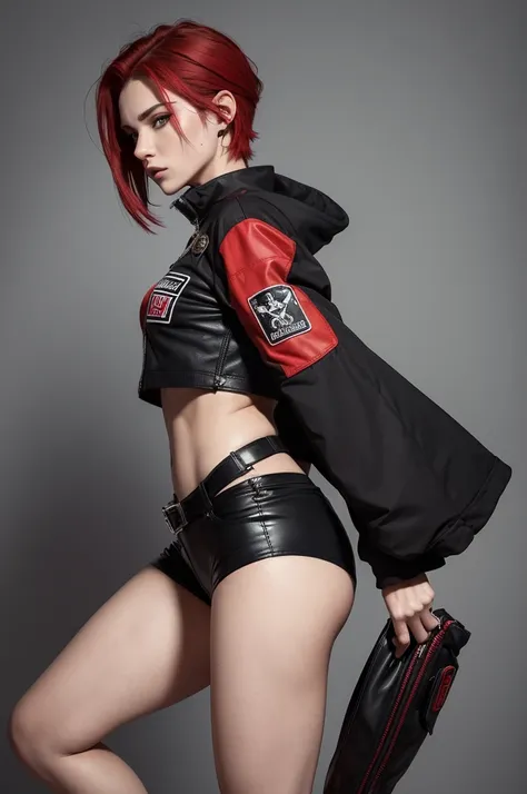 **Max** - LEADER e Fundadora da Meduza

* **Appearance:** Max has red hair cut in a tomboy style and black eyes.. Their skin is white and smooth, further enhancing the contrast of your intense eyes. She has a snake tattoo, the gang symbol, on the right arm...